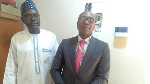 Mr. Shonde with Mr. Auwalu, Directorate of road traffic Services (VIO)