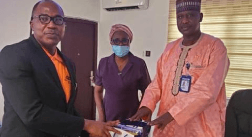 Mr. Shonde Gideon Oludotun, during a strategic meeting with AIGP Mallam Dasuki Galadanchi of FCIID at Alagbon, Ikoyi, Lagos.